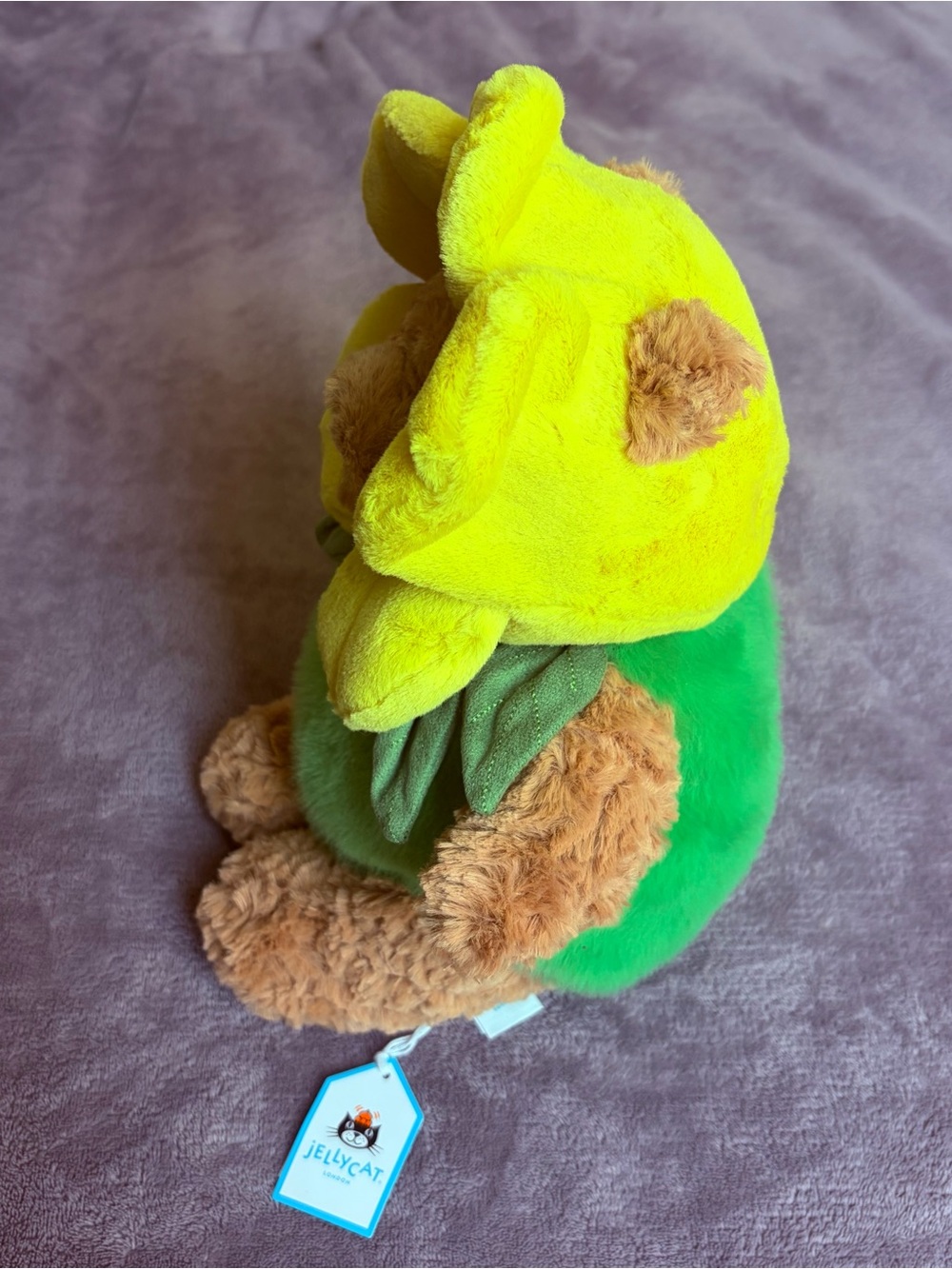 Jellycat Bartholomew Bear in Yellow Flower Costume - Picture 2 of 5